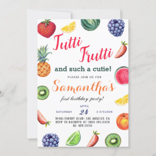 Tutti Frutti Fruit Birthday Inbjudan