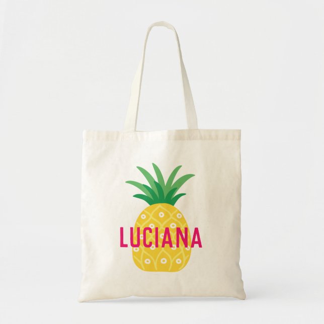 Tutti Frutti Fruit Pineapple Personlig Girls Tygkasse (Framsidan)