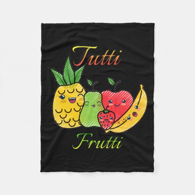 Tutti Frutti Fruit Vår Sommar Strand Hav Fleecefilt (Framsidan)