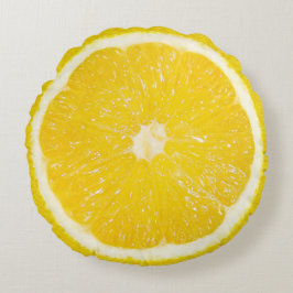 Tutti Frutti Lemon Rund Kudde