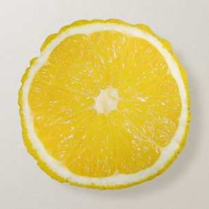 Tutti Frutti Lemon Rund Kudde