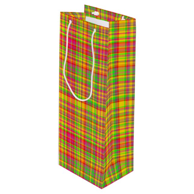 Tutti Frutti PLAID 4-VIN GIFT BAG (Framsidan Vinklad)