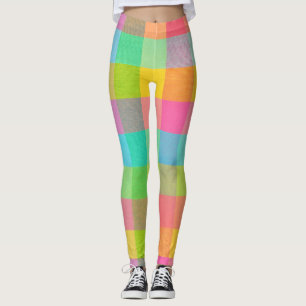Tutti Frutti Play - Bright Checkated Mönster Legg Leggings