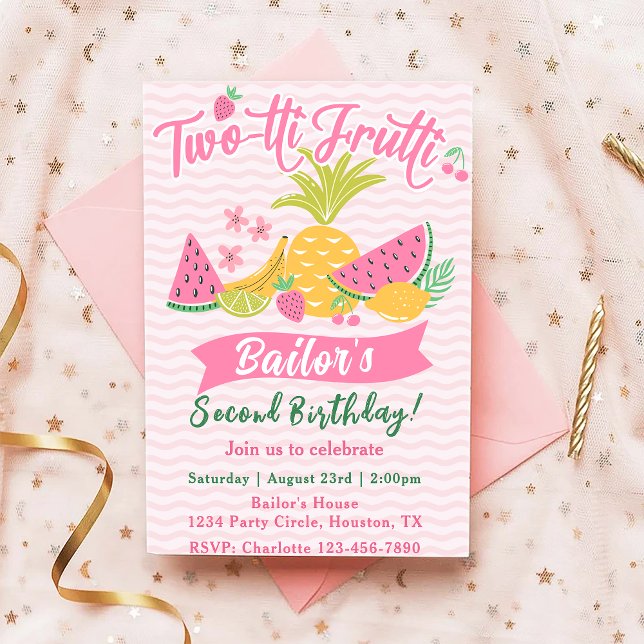Tutti Frutti | Uppmaning till Party-födelsedagen f Inbjudningar (Skapare uppladdad)