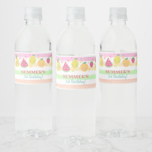 Tutti Frutti Vattenflaska Labels Sommar Vattenflaskor Etikett