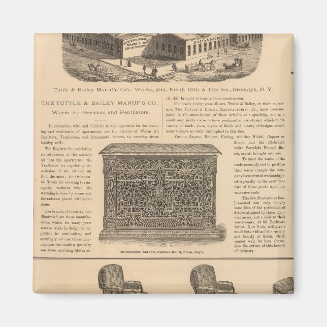 Tuttle and Bailey Manufacturing Company Magnet (Framsidan)