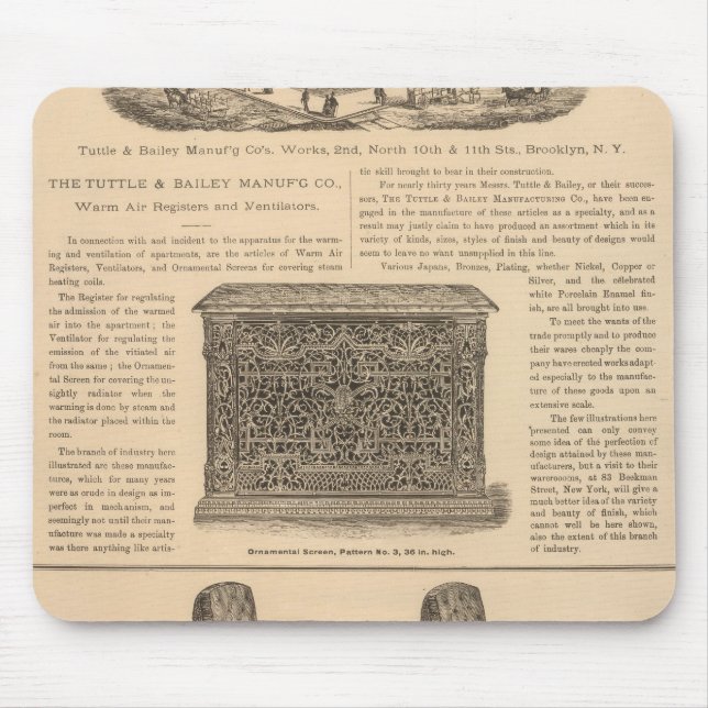 Tuttle and Bailey Manufacturing Company Musmatta (Framsidan)