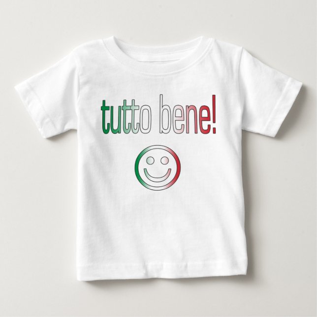 Tutto Bene! Italien Flagga Färg Tee (Framsida)