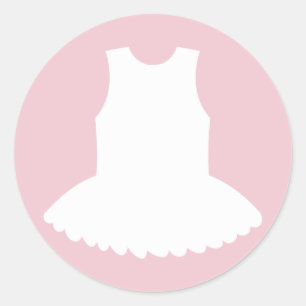 Tutu-babyduschklister för ballerina-flicka runt klistermärke