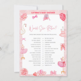 Tutu Ballerina Baby Shower - Editable Namn, 5x7 I Inbjudningar