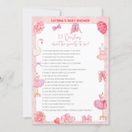 Tutu Ballerina Baby Shower - Editable Namn, 5x7 I Inbjudningar