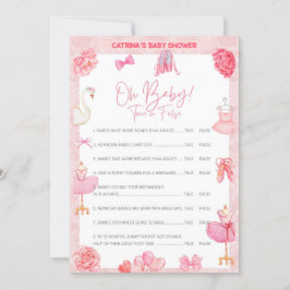 Tutu Ballerina Baby Shower - Editable Namn, 5x7 I Inbjudningar