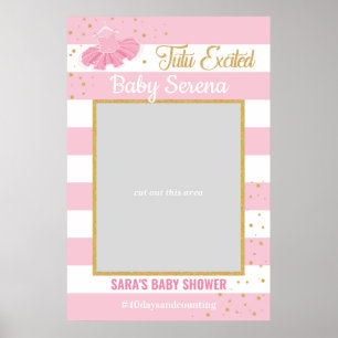 Tutu Ballerina Baby Shower Foto Rekvisita Ram Post Poster