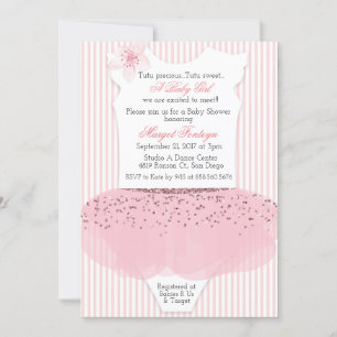 Tutu Ballerina Baby Shower-inbjudan Inbjudningar