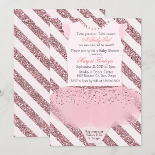 Tutu Ballerina Baby Shower-inbjudan Inbjudningar