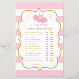 Tutu ballerina gissa vem som är mamma eller pappa 