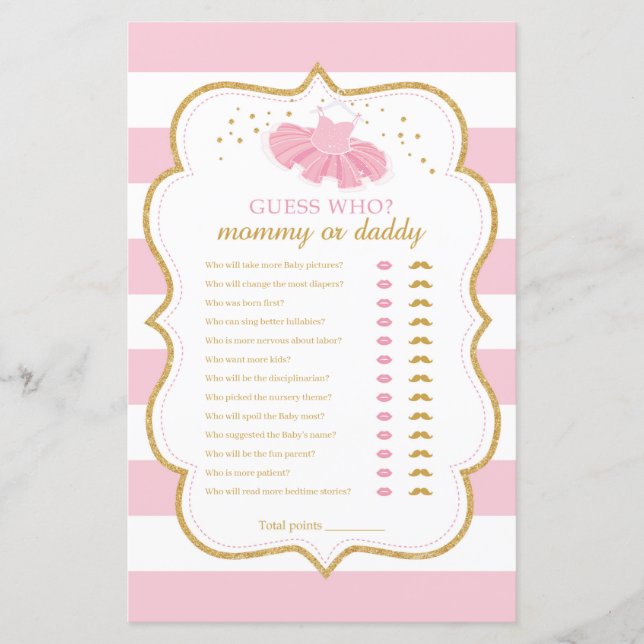 Tutu ballerina gissa vem som är mamma eller pappa  (Framsida)