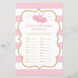 Tutu ballerina namn, baby djur baby