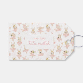 Tutu Ballerina Rabbit Bunny Baby Shower Tack Presentetikett