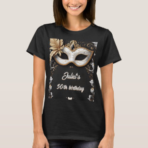 Tutu Black guld chic Masquerad 50:e födelsedagen T Shirt