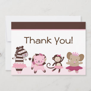 Tutu Cute/Ballerina Animals tackkort Tack Kort