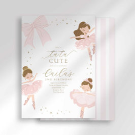 Tutu Cute Ballerina Birthday-inbjudan Inbjudningar