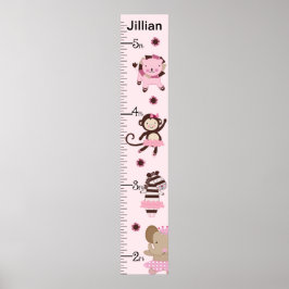 Tutu Cute Ballet Animals Growth Chart-Behålla vid Poster