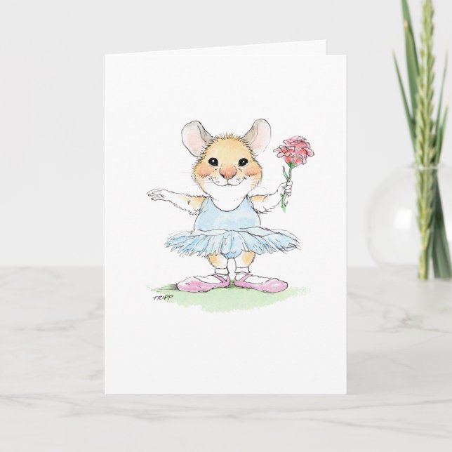 Tutu Cute Ballet Mouse Card Kort (Framsida)