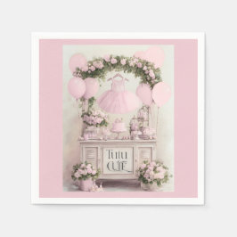 Tutu Cute Ballet Pink Ballerina Theme for Girls Pappersservett