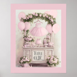 Tutu Cute Ballet Rosa Ballerina Theme for Girls Poster
