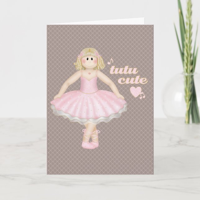 Tutu Cute (blodig) - gratulationskort Kort (Framsida)