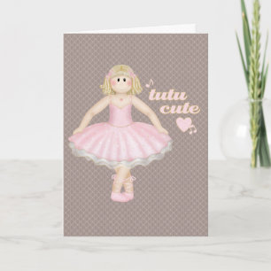 Tutu Cute (blodig) - gratulationskort Kort