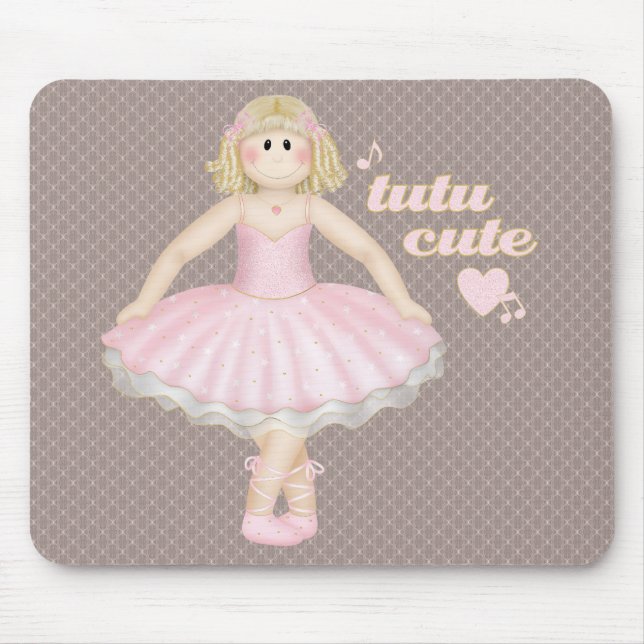 Tutu Cute (Blonde) - Mousepad Musmatta (Framsidan)