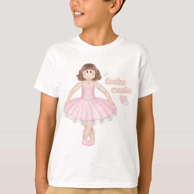 Tutu Cute (Brunette) - Barn T-Shirt (Framsida)