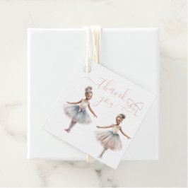 Tutu Cute Elegant Ballerina Birthday Tack Gåvor Etiketter