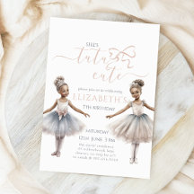 Tutu Cute Elegant Ballerina Watercolor Birthday