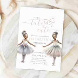 Tutu Cute Elegant Ballerina Watercolor Birthday Inbjudningar