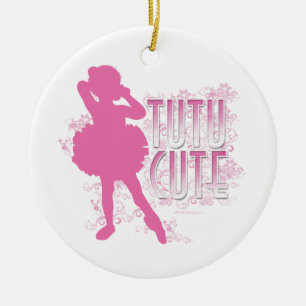 TuTu Cute-Rosa Julgransprydnad Keramik