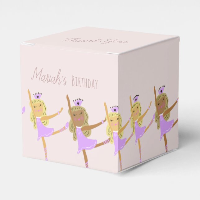 Tutu Flickas Födelsedagsballerinor Rosa Förpacknin Presentaskar (Framsidan Sidan)
