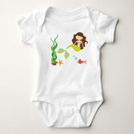 Tutu för sjöjungfru- och fiskbabyBodysuit T-shirt