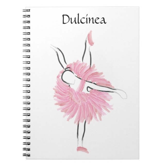 Tutu Kärlek Ballerina Notebook Dulcinea Anteckningsbok Med Spiral (Framsidan)