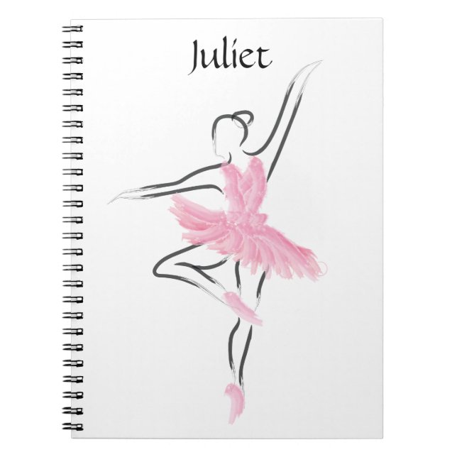 Tutu Kärlek Ballerina Notebook Juliet Anteckningsbok Med Spiral (Framsidan)