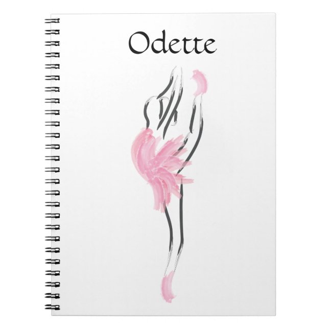Tutu Kärlek Ballerina Notebook Odette Anteckningsbok Med Spiral (Framsidan)