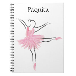 Tutu Kärlek Ballerina Notebook Paquita Anteckningsbok Med Spiral