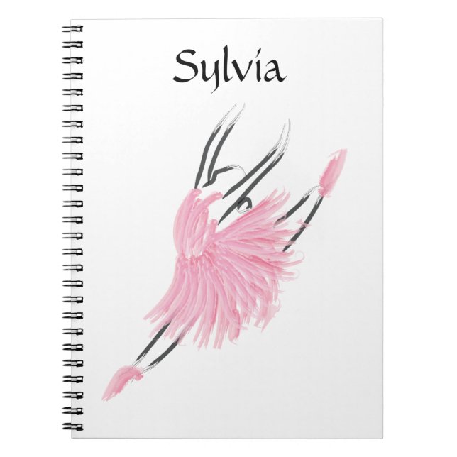 Tutu Kärlek Ballerina Notebook Sylvia Anteckningsbok (Framsidan)