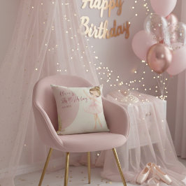 Tutu Pink Ballerina Ballet Dancer Girl Birthday Kudde