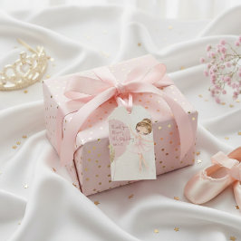 Tutu Pink Ballerina Ballet Dancer Girl Birthday Presentetikett