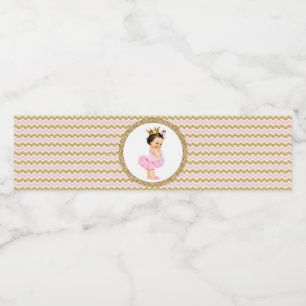 Tutu Princess Baby Shower Vattenflaska Labels Vattenflaskor Etikett