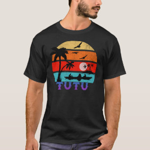 Tutu Retro Sunset Ocean Grandfather T Shirt