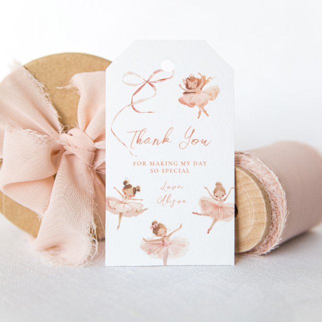 Tutu Söt Ballerina Födelsedag  Presentetikett (Skapare uppladdad)